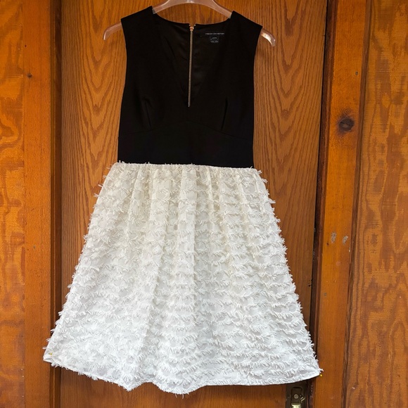 French Connection Black & White Party Dress 8 - Picture 4 of 14
